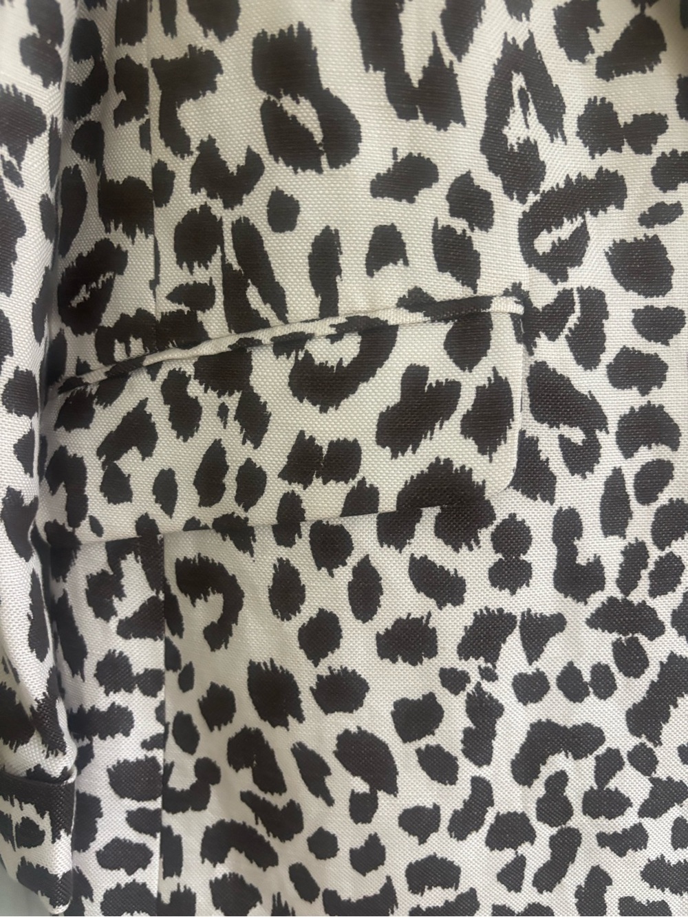 J. Crew Cream and Black Leopard Print Lightweight Blazer, Size 6 - Picture 2 of 15